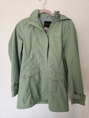 Weatherproof Sage Green Hooded Rain Jacket